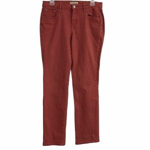 Earl Jeans Brown Rust Straight Jeans Sz 8 Cotton Stretch